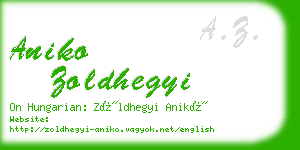 aniko zoldhegyi business card